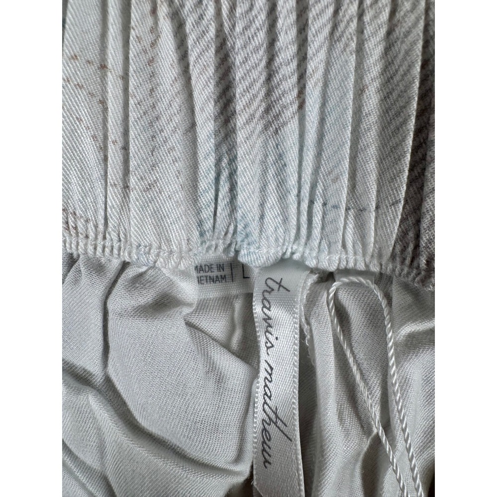 Travis Mathew Womens Floral Casual Shorts Light Grey Elastic Waist Tassel Size L - Picture 4 of 7